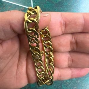 18k Cuban link bracelet 3 locks